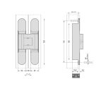 ⁦مفصلات أبواب مخفية قابلة للتعديل ثلاثية الأبعاد⁩ - الصورة ⁦4⁩