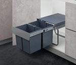 سلة نفايات مزدوجة بمجرى كرات